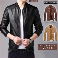 READY STOCK‍️ Men Leather Jacket Motorcycle WindBreaker Casual Smart PU Outerwear Jaket Lelaki Motor