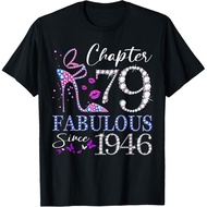 Men's cotton T-shirt Womens Chapter 79 EST 1946 79 Years Old 79th Birthday Queen T-Shirt