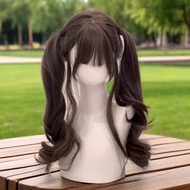 Lolita Double Ponytail Wig Lolita Lolita Lolita Brown Black Natural Seamless Simulation Full Top JK 