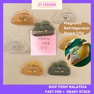 [CY FASHION] 1960 3pcs Refrigerator Magnet Note Snack Clip Colorful Food Sealing Clamp Notepad Hold