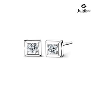 Jubilee Diamond ต่างหูเพชร Square Illusion Earrings เพชรแท้ เพชรน้ำ 99
