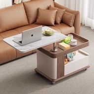 loyoyo23.sg Adjustable Coffee Table Foldable Coffee Table Side Table With Wheels Movable Tea Table