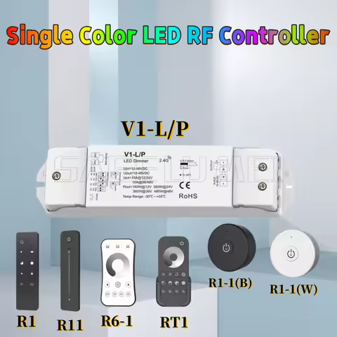 Skydance LED Dimmer 12-48V V1-L/P R1/11 1 Zone Single Color LED Strip Dimming Kit Wireless Wifi 2.4G