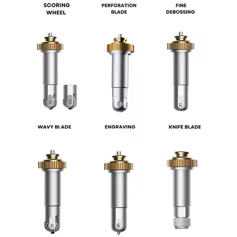 Wavy Blade Set /Engraving Tip set/Fine Debossing Tip Set/Scoring Wheel Combo Pack/Knife Blade+Housin