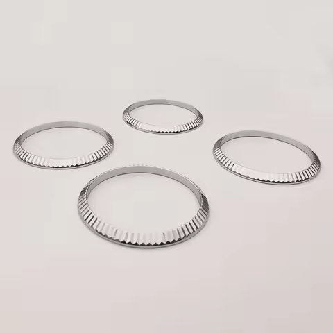 White Gold Plated Fluted Bezel for RLX Datejust 36mm, Fit 126234 116234 126200, High Quality Afterma