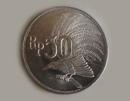 Uang Koin Lama Logam Rp 50 Rupiah Tahun 1971 