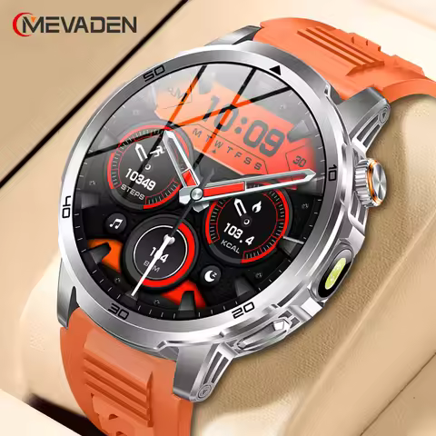 MEVADEN 1.85" Large Screen Outdoor Sports Smart Watch Bluetooth Call LED Flashlight 1000mAh Health M