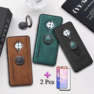 2 IN 1 For VIVO S1 S1 Pro V21 V25 5G V25E V27E V29E 5G iQOO Z7x Case Atmosphere Leather With Ring Br