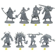 E1 Ku Magic Board Game Model Female Mage Warrior Bull Monster