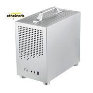 Micro-ITX Case PC Case SKTC A17 SGCC Computer Case Support Micro-ITX Mini PC Silver