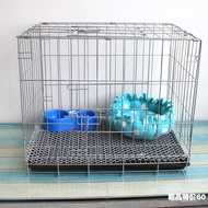 Dog Cage Teddy Dog Cage Small Dog Cage with Toilet Small and Medium-Sized Dogs Folding Dog Cage Fence Large Cat Cage Rab