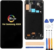 A-MIND for Samsung Galaxy A9 2018/A9 Star Pro/A9s -A920F/DS A920 A920N 6.3inch OLED Frame Screen Replacement Touch Screen Digitizer LCD Display Full Assembly Repair Kits,with Screen Protector+Tools