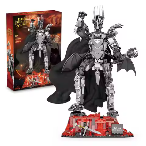 879PCS Dark Lord Sauron Mech Building Set Ideas Demon Building Blocks Model Adults Collection Toys G