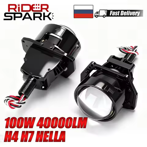 3 Inch Bi LED Projector Lenses Headlight Hella 3R H7 H4 9005 9006 HB3 HB4 100W Auto Lamp Universal R