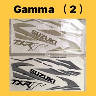 Stiker Sticker Body Cover Set Stripe (2) 2 Coverset Strike Stripes Black Hitam / Gold Suzuki TXR TXR