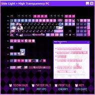 TITANNATION | Honey Bee Side Light-Transmitting Rabbit Hole Keycaps PBT Black Pink
