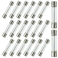 BOJACK T5AL250V 6x30 mm 5A 250V Slow Blow Fuses 5 amp 250 Volt 0.24 x 1.18 Inch Glass Tube Time-dela