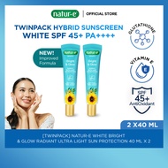 [Twinpack] Natur-E White Bright & Glow Radiant Ultra Light Sun Protection SPF 45+ PA++++ 40 ML x 2pc