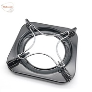 MXBEAUTY Quadrangle Pans Rack Silvery Gas Cooker Rack Pot Stand Stainless Steel for Gas Hob Camping Supplies Five Angle Heat Diffuser Iron Stove Ring