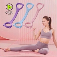 QIUJU 8-Line Puller, Multi-functional Silicone Rope Yoga Tensioner, Portable Elastic Band 8-Shaped C
