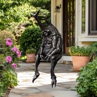 (duyongsun) Antique Brass Realistic Beetle Sculpture Dual Horned Beetle Figurine With Intricate Deta