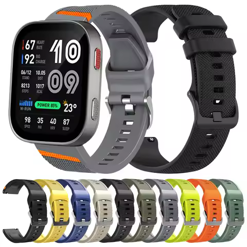 22mm Silicone Watch Strap For AMAZFIT BIP Max 6 5/BALANCE 2 3 Sport Wristband For Cheetah2 Ultra/Act