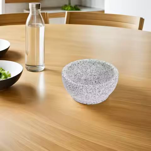 Bibimbap Stone Bowl Korean Style Deep Sizzling Pot for Rice Stew Soup Korean Cooking Stone Pot Heat