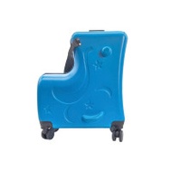 2virgo L形兒童騎行旅行喼 | 多功能可坐可騎小童拉桿行李箱 - 20寸藍色