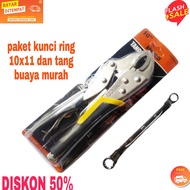 paket tang buaya dan kunci ring 10x11 paket kunci ring 10x11 dfan tang buaya murah promo cod murah n
