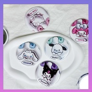 Small circle mirror portable makeup mirror Kuromi Melody Travel Pocket Mirror Beauty Accessories