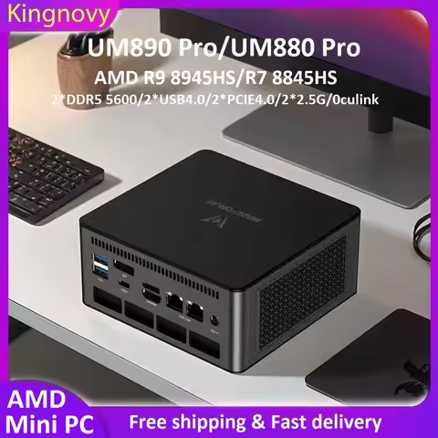 MINISFORUM Gaming Mini PC UM890 UM880 UM790 Pro AMD 8945HS 7940HS 8845HS 2*DDR5 2*PCIE4.0 Window 11 