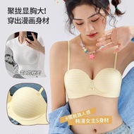 Dopamine Color Series Half Cup Seamless Comfortable Underwear Women Gather Small Breasts Look Big No