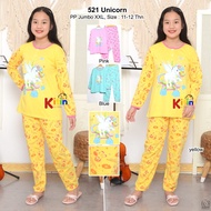 VRNKA - SETELAN BAJU TIDUR DAN PIYAMA ANAK CEWEK/PEREMPUAN ABG JUMBO TANGGUNG 9-12 TAHUN MOTIF UNICO