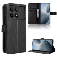 Fashion Diamond Flip Cover Redmi K70 Pro 5G Wallet Case RedmiK70 5G Lanyard Card Holder PU Leather C