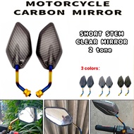 KAWASAKI Fury 125 -Motorcycle Side Mirror  CARBON | Short Stem | Titanium 2 tone | Motor Parts Acces