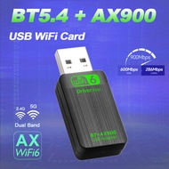 AX900 USB WiFi 6 Bluetooth 5.4 Adapter 2in1 Dongle For Windows 10/11
