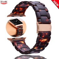 Resin strap For band 44mm 40mm 42mm 38mm stainless steel Watchband celet for Applewatch series 5 4 3 Se 6