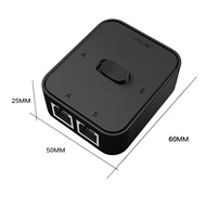 2 Port Gigabit Network Switch RJ45 Switch Network Splitter Cable Extender 2 Way External Network Swi