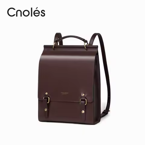 Cnoles Women Leather Backpacks Purse Shoulder Bags Female Vintage Travel Backpack Casual School Coll