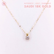 ▣✺COD PAWNABLE 18k Legit Original Pure Saudi Gold Russian Synthetic Diamond Necklace