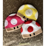 HANDMADE TOAD HAT/KINIO HAT/CAT BEANIE HAT CUTE BEANIE HAT VIRAL/ KOREAN FASHION AESTHETIC/KAWAI STY