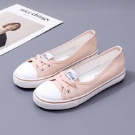 【A creative】℗ Beier Loafers Student Flat Cloth Shoes Low-Top White Low-Cut Spring/Summer Canvas Wome