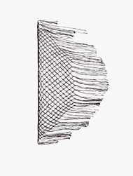 BIMBA Y LOLA - BROWN FRINGED PLAITED SHAWL