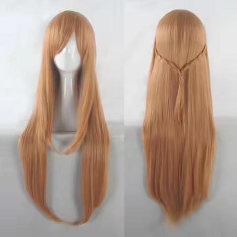 Anime Sword Art Online Yuuki Asuna Long wig Cosplay SAO Yuki Asuna Women Synthetic Hair Halloween Pa
