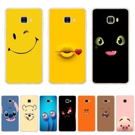 A37-Facial Makeup theme soft CPU Silicone Printing Anti-fall Back CoverIphone For Samsung Galaxy c5/c5 pro/c7/c7 pro/c9 pro