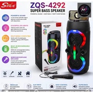ZQS-4292 Bluetooth Speaker Portable • Wireless Karaoke Speaker RGB LED Party Speaker KTV DJ