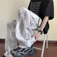 Seluar Panjang Tie Dye Lelaki Seluar Santai Wide Leg Trend Malaysia