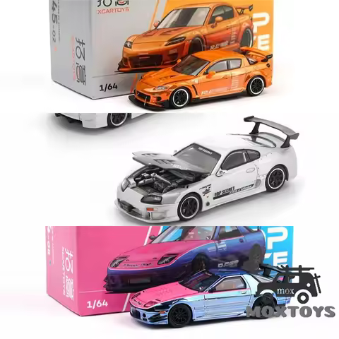 Xcartoys x Pop Race 1:64 RX8 RE AMEMIYA TOP SECRET GT300 SUPRA RX7 FC3S Diecast Model Car