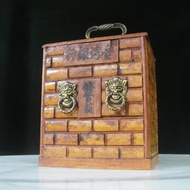 【老時光 OLD-TIME】早期二手台灣製稀有品台灣銀行竹製存錢筒