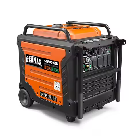 NEW - Original GENMAX GM9000iED 50 Amp 7600W/9000W Remote Start Dual Fuel Inverter Generator with CO